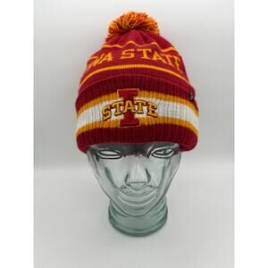 Iowa State University Cyclones Red & Yellow Beanie Pom Pom Winter Hat